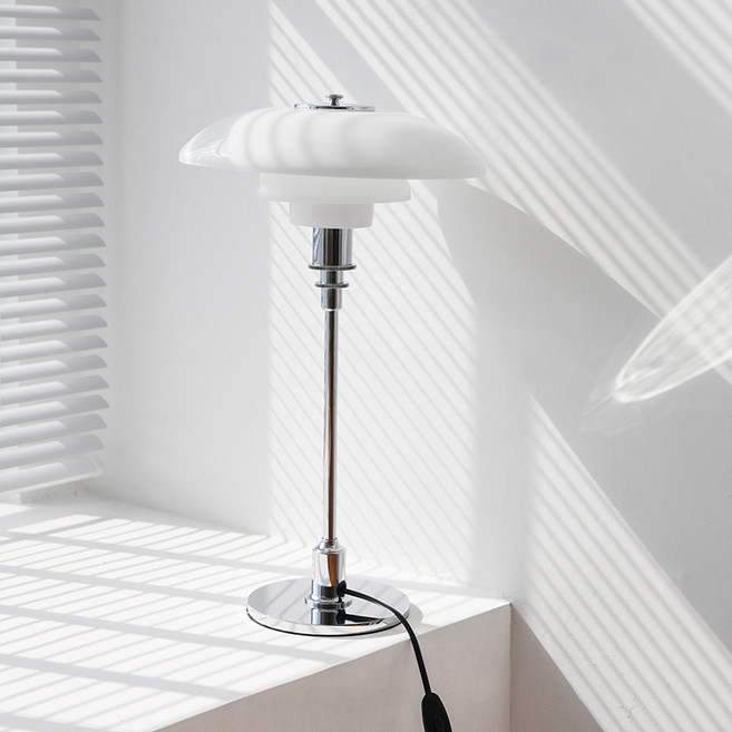 F&S 루이스 PH 3/2 테이블 단 스탠드 탁상 조명 램프포함, 크롬-12w삼색변환 램프