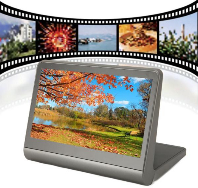 필름 스캐너 필름 스캔 변환 7인치 HD 화면을 갖춘 48MP 슬라이드 Windows 가족용 135/126/110 JPEG USB-C 16GB 100-240V로, 2)AU