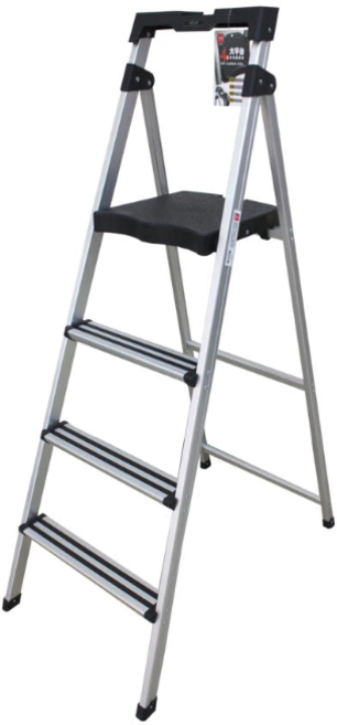 UD 大平台多功能鋁梯 家用梯 工具梯 折疊梯 四階： 收納：約高161寬55深9cm 展開：約高150寬55深90cm, 1個