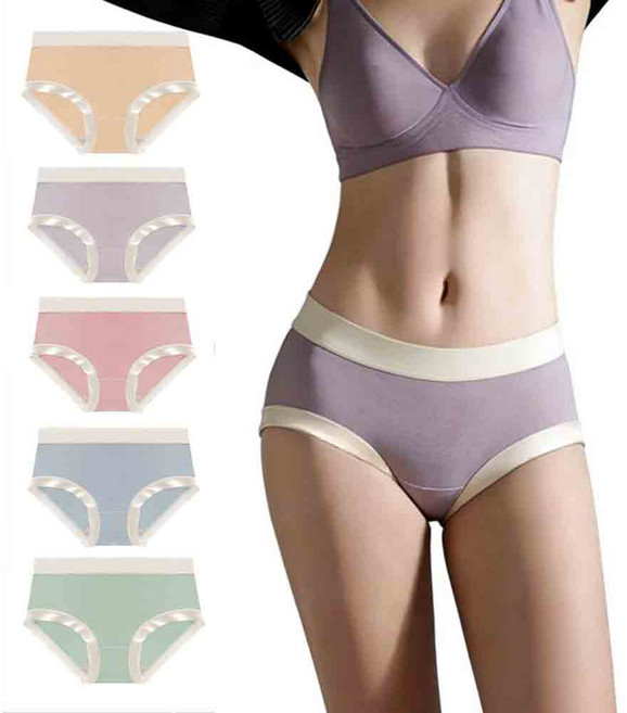 Le Gou 고탄력 모달 노라인팬티 사계절 항균 데일리 통기성 여자 팬티 5종세트