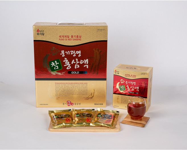 6년근 풍기인삼 풍기 광명 참 홍삼액 골드 100ml 60포, 1개