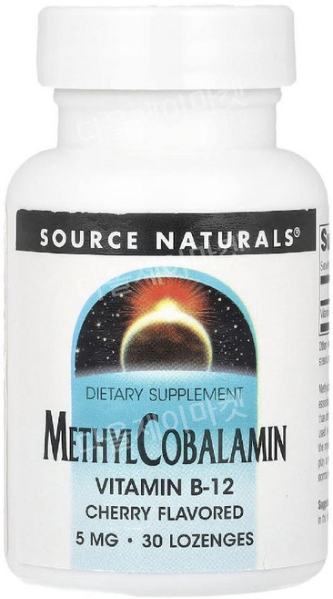소스내추럴스 B12비타민 메틸코발라민 비타민B-12 5mg 30정, 1개