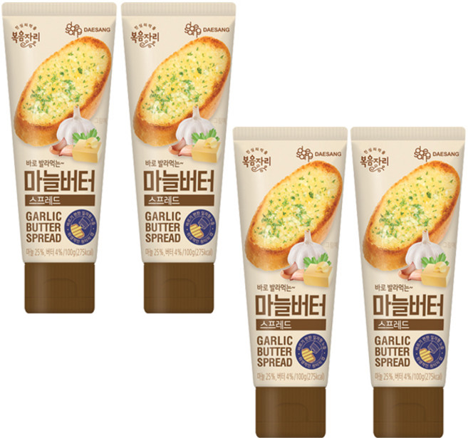 복음자리 바로 발라먹는마늘 버터 스프레드, 100g, 4개
