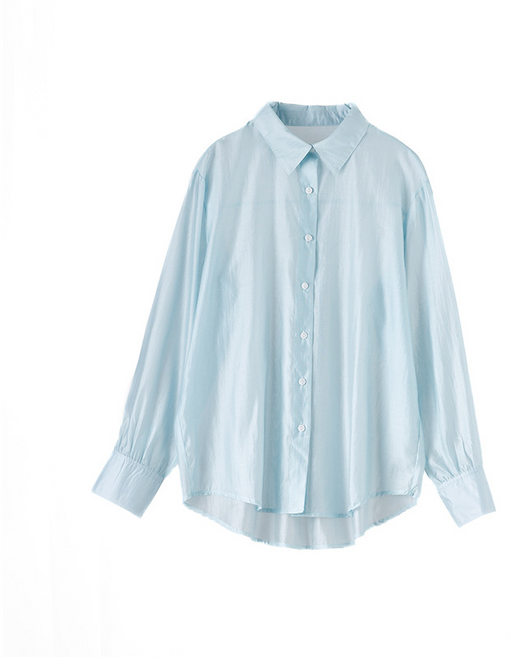 ARTBULL 식물 섬유 셔츠 여름 긴팔 카디건 셔츠