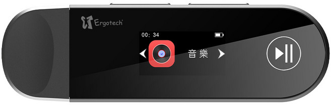 【Ergotech】人因 MP30 USB C高音質藍牙音樂播放器 錄音筆 會議記錄 隨身聽 隨身碟, Black