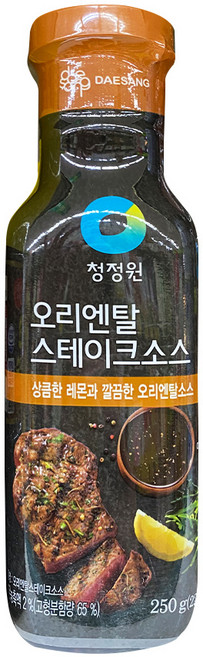청정원 오리엔탈 스테이크 소스 250ml 레몬 오리엔탈소스, 1개