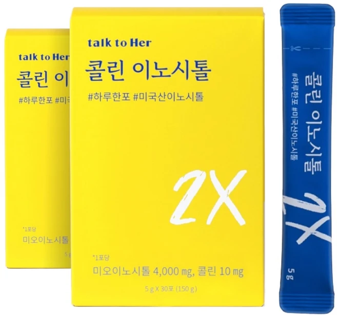 톡투허 콜린 이노시톨, 150g, 2개 - 쿠팡