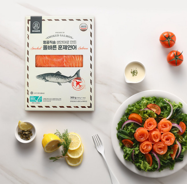 피터씨마켓 ASC 인증 항공직송 생연어로 만든 올바른 훈제연어, 3개