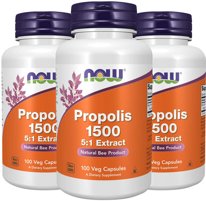 나우푸드 프로폴리스 1500 베지캡슐 100개 X3병, 100정, 3개