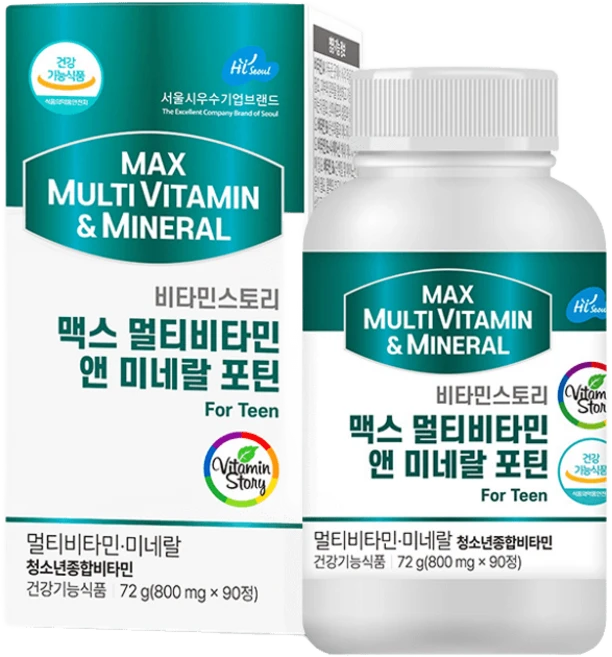 수험생 청소년 영양제 멀티 비타민 앤 미네랄 아연 비오틴 홍삼 유산균 초유 DHA 클로렐라 고등 학생 중학생 초등생 주니어 성장기 어린이 아이들 건강 종합 기능식품, 90정, 1개 - 쿠팡