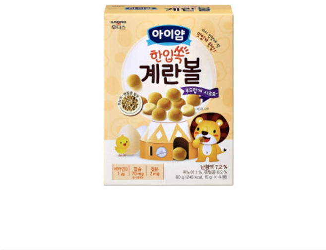 아이얌 볼과자, 계란맛, 60g, 1개