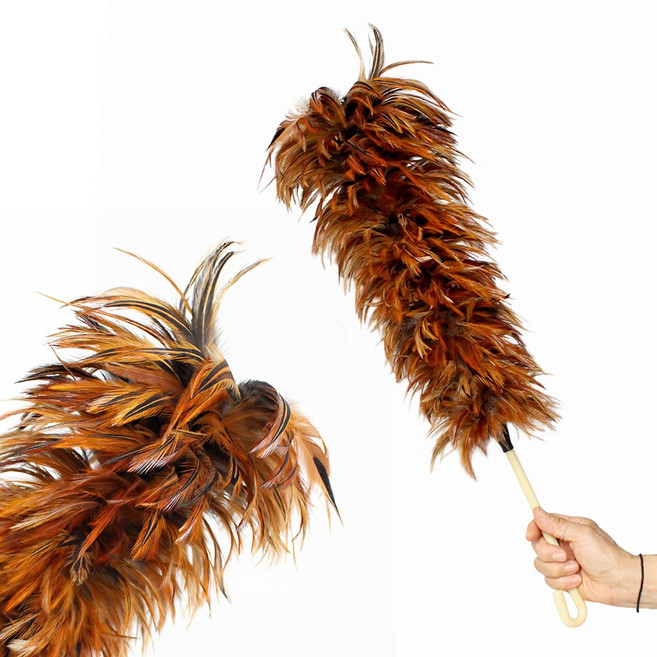 전통 닭털 총채 60cm ( 사무실 청소도구 옛날 먼지털이개 가정용 차량용 깃털 먼지제거기 먼지털기 다용도 먼지떨이개 자동차 청소브러쉬 )