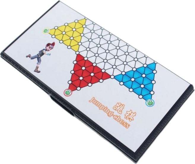 雷鳥 攜帶型磁石跳棋 益智遊戲 親子互動, 1個, 多色