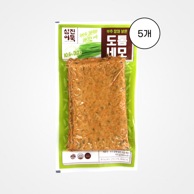[삼진어묵] 부추 잡채 넣은 도톰네모 165g 5개