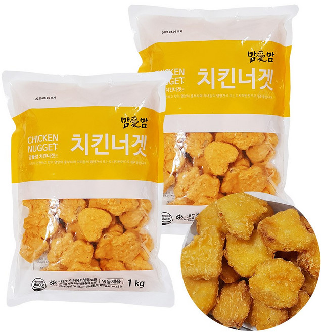 푸드드림 맘애맘 치킨너겟 1kg, 2개