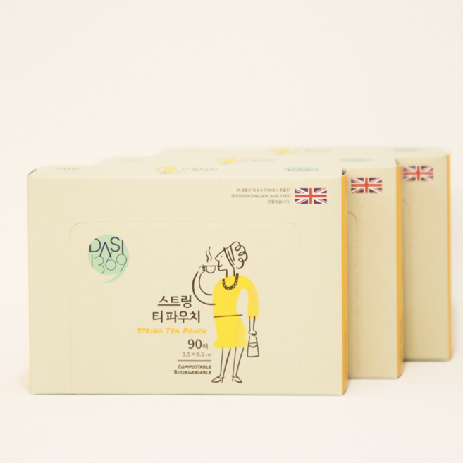 다시1369 스트링 티파우치 티필터 90매X3팩 II 손잡이가 있어 차우리기 짱, 3개