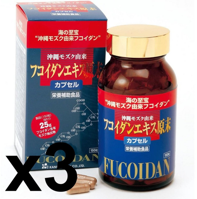 일본 후코이단 모즈쿠 오키나와 150캡슐 x3개