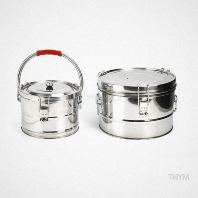 셀팃 업소용 유압식 원형 이중국통 8호 스텐국통