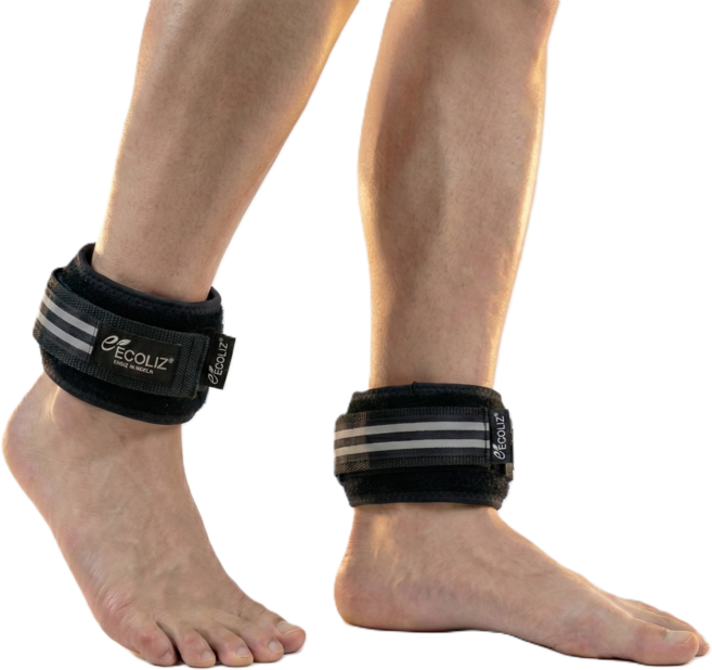 에코리즈 발목 중량 밴드 무게 고정형, 블랙, 2kg