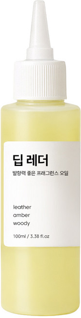 발향력 좋은 프래그런스 오일 원액, 180.딥 레더, 100ml, 1개