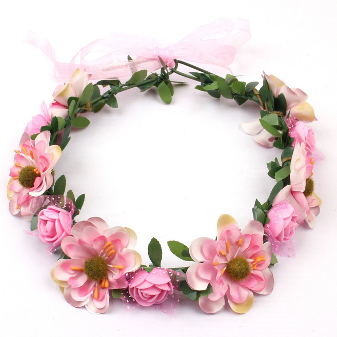 셀프촬영 조화화관 웨딩 졸업 단체사진 인생컷 촬영소품 택1, 01.핑크