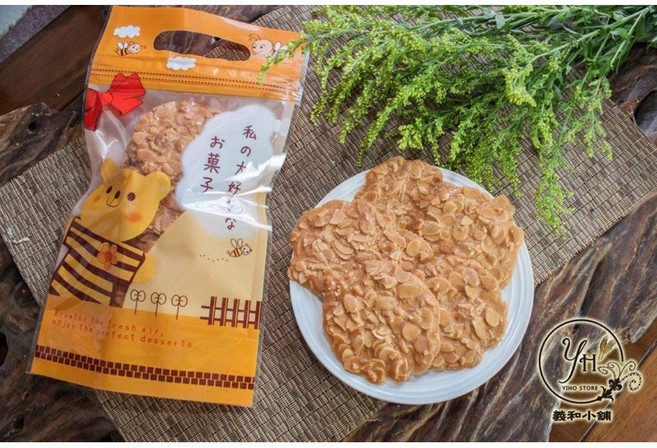 義和小舖 超薄 杏仁瓦片 蛋奶素, 1個