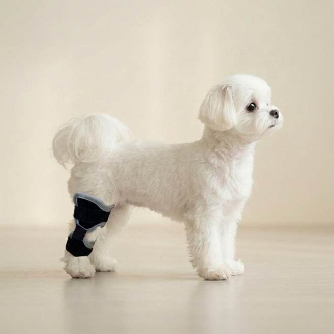 강아지 슬개골 보조기 애견 무릎 관절 재활 보호대 닥터바우2, 1개, 양쪽형-XS