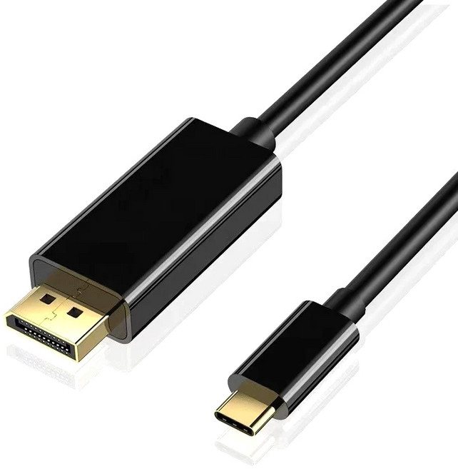 Type-C 轉 DisplayPort DVI HDMI VGA 轉接線 1.8米 支援4K 60Hz 筆電手機外接螢幕線, 1個, TYPE-C轉DP