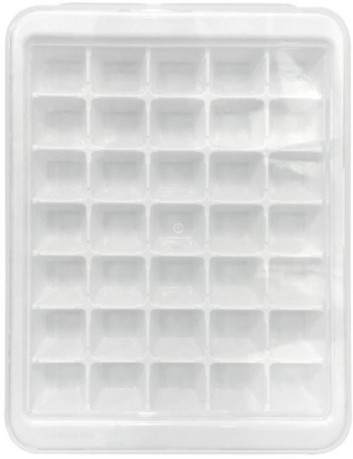 KR리빙 뚜껑있는 얼음틀 위생 제빙기 아이스트레이 대형 35구, 1개