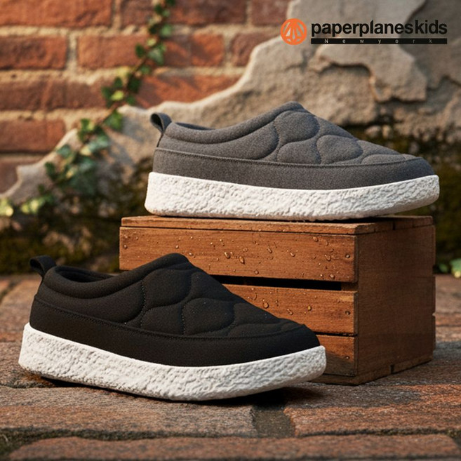 페이퍼플레인키즈 아동 키즈 털 기모 슬리퍼 겨울 패딩 어린이 남아 여아 방한 슈즈 유아 실내화 방한화