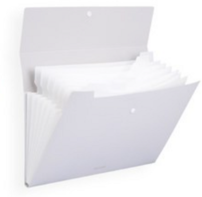 심플 도큐먼트 파일백 8분류 72456, 회색, 5개