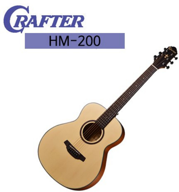 크래프터 어쿠스틱 통기타 HM-200 / 미니 작은사이즈 어린이 여행용 휴대용 입문용 연습용, 1개