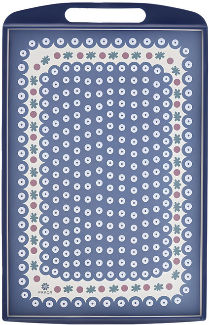 프라카 폴란드 패턴 항균 양면 도마, 피코크플라워, 1개