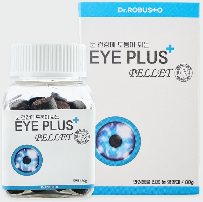 닥터로브스토 아이즈플러스 강아지 눈 건강 영양제 눈물 자국 백내장, 80정, 눈물개선/눈건강, 2세트