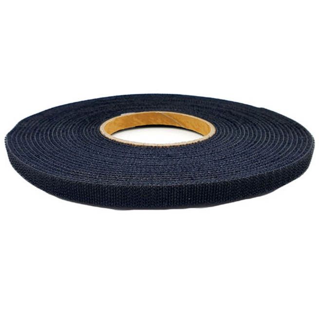 폭 1cm 국산 잘라쓰는 전선정리 암수한몸 양면벨크로타이 검정색 일반형, 10미터 3롤, 1개