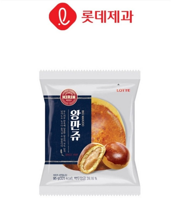 롯데제과 기린 왕만쥬(95g 12봉) 무료총알배송, 표시대로, 95g, 12개