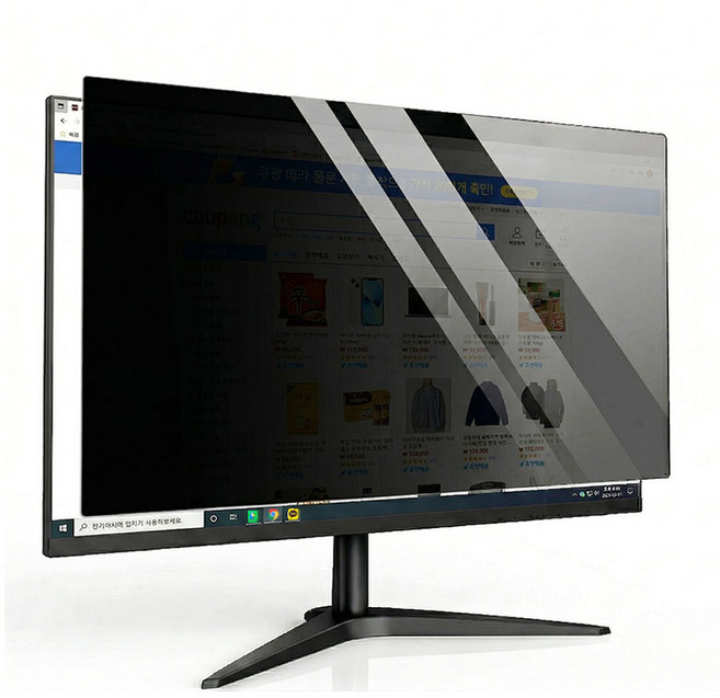 시스슈 사생활 정보보호 노트북 모니터 부착식 보안필름 UV차단 블루라이트, 1개, 24인치W(532X299)