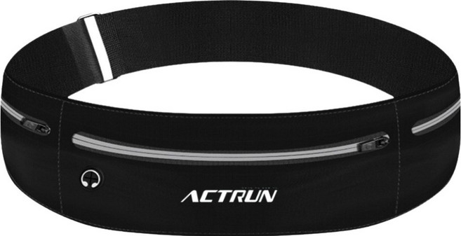 액트런 고급형 스포츠 러닝 와이드 플립 벨트, 블랙, 1개