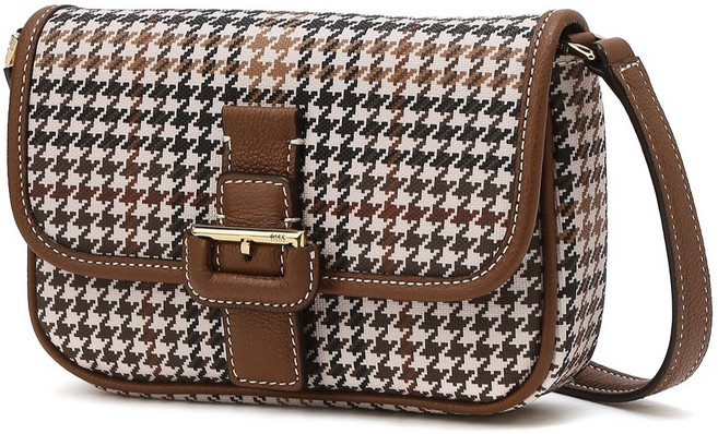 닥스 하운드투스체크 여성용 가죽배색 크로스백 DCBA5E186