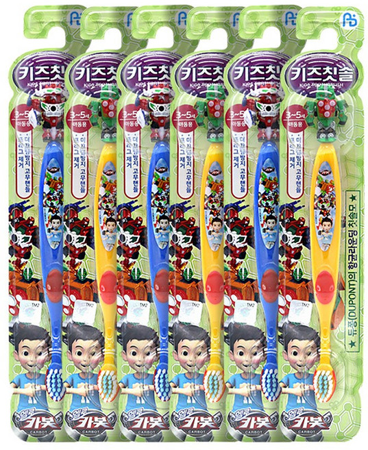 헬로카봇 어린이 키즈 캐릭터 피규어 칫솔 3단계 어린이용 10개 구성