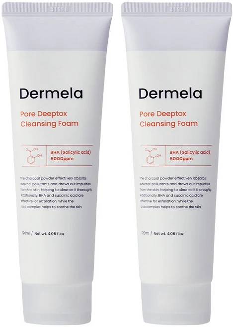 더멜라 포어 딥톡스 클렌징폼, 2개, 120ml - 쿠팡
