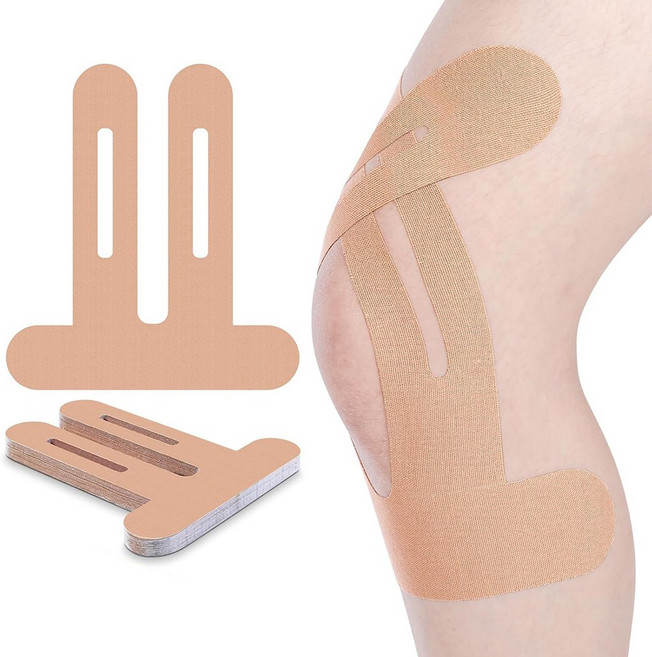 리츠제이 스포츠 무릎 근육테이프 T자형 테이핑 10개 세트, 1세트, 10개입