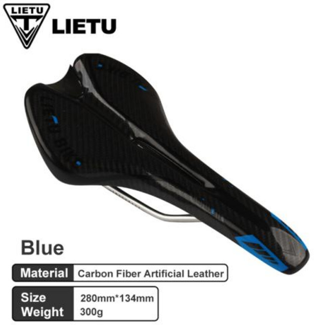 자전거안장 호환 MTB 로드 바이크 사이클링 실리콘 미끄럼 방지 시트 실리카 젤 쿠션 가죽 앞좌석 매트, 19) D Carbon Fiber Blue, 1개