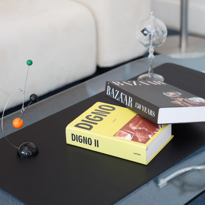 데스크매트 M L XL 테이블 책상 대형 논슬립 가죽 패드, 블랙