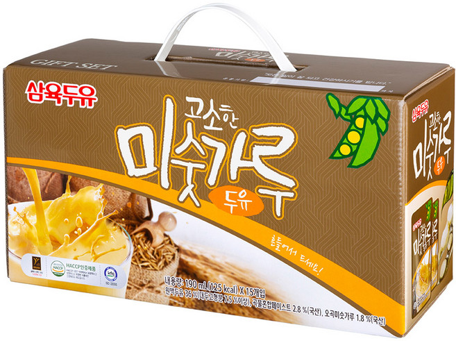 삼육두유 고소한 미숫가루 두유 파우치, 190ml, 30개