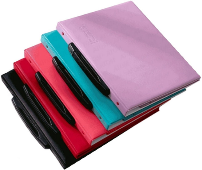 아톰 브리핑 포트폴리오 A4 (4색상) 문서 화일 서류 보관 정리 파일 폴더, 하늘색