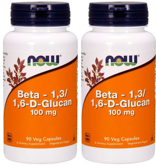 健而婷NOW Beta葡聚糖素食膠囊100mg, 90 入, 2個