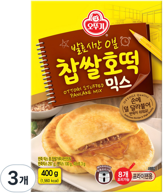 오뚜기 찹쌀호떡 믹스, 400g, 3개
