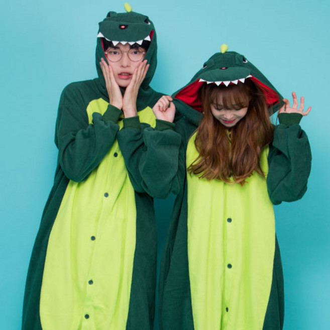 반티고고 동물잠옷 초록공룡 코스프레반티