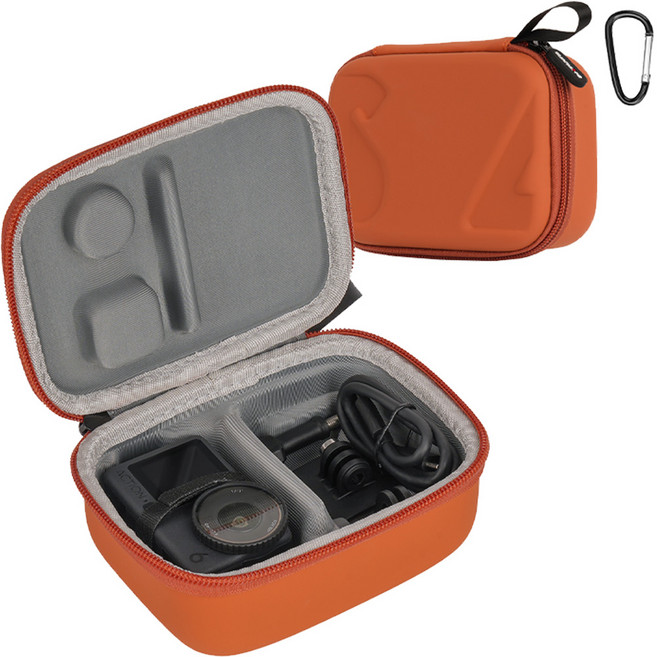 써니라이프 DJI 오즈모 액션6/5 프로/4/3 스탠다드콤보 케이스 (액션캠 미포함) 액션캠 보호 카메라 수납 가방 액세사리, 오렌지